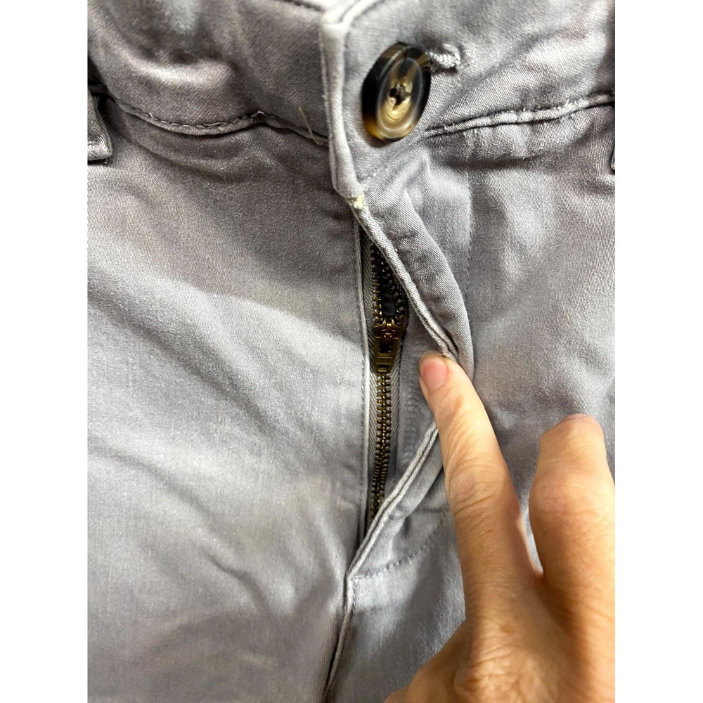 Elliot Mulryan Chino Pants Mens 36x30 Gray Cotton Straight Leg Slash Pocket - Picture 4 of 10